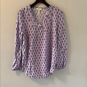 Matilda Jane Purple Ruched 3/4 Sleeve Blouse